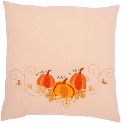 Autumn Pumpkins Pillow - Embroidery Kit