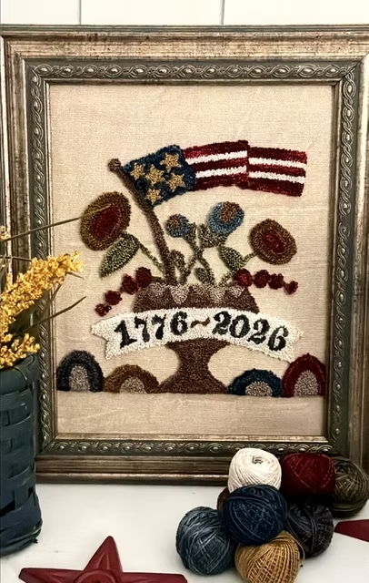 Punch Needle & Primitive Stitcher Summer 2026 Magazine, zoomed in. Select this picture to zoom back out.