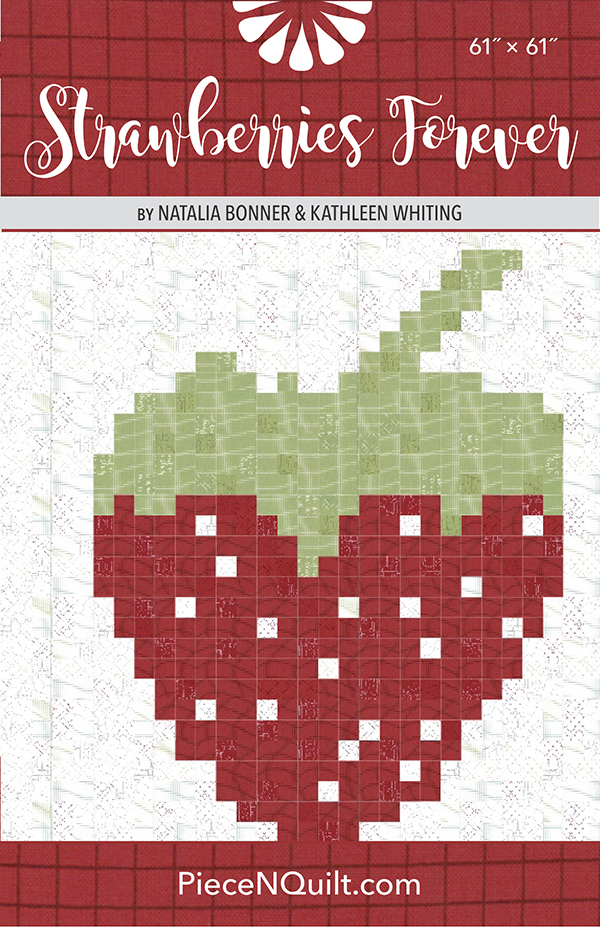 Strawberries Forever - Quilt Pattern, zoomed in. Select this picture to zoom back out.