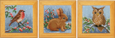 Winter Animals - Set of 3 - Cross Stitch Kit