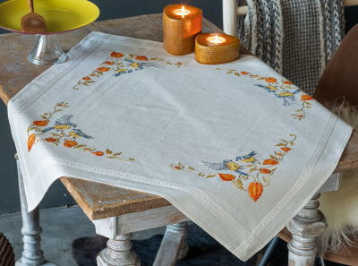 Chickadees with Cape Gooseberry - Cross Stitch Kit