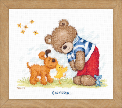 Popcorn in the Garden - Cross Stitch Kit