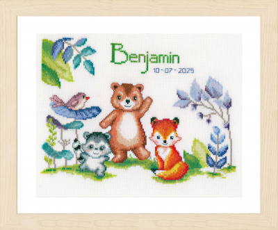 Animals Birth Announcement - Cross Stitch Kit