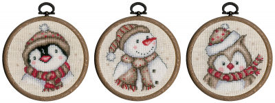 Winter Characters Kit - Set of 3 Christmas Ornaments