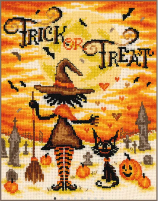 Trick or Treat - Halloween Cross Stitch Kit