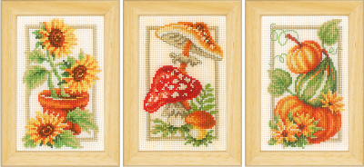 Autumn Miniature - Set of 3 - Cross Stitch Kit