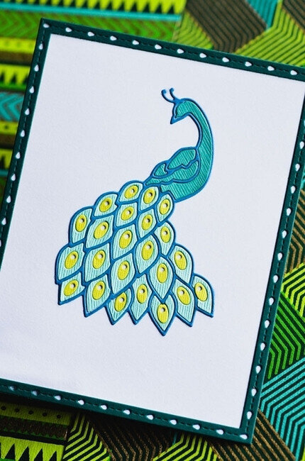 Poppystamps Plumed Peacock Die