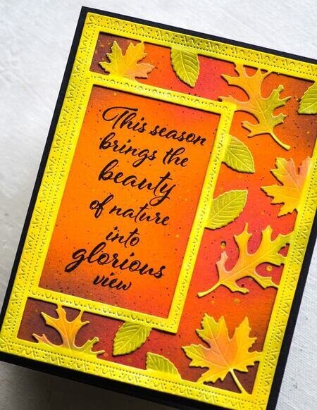 Autumn Leaves Sidekick Frame - Craft Die and Stencil