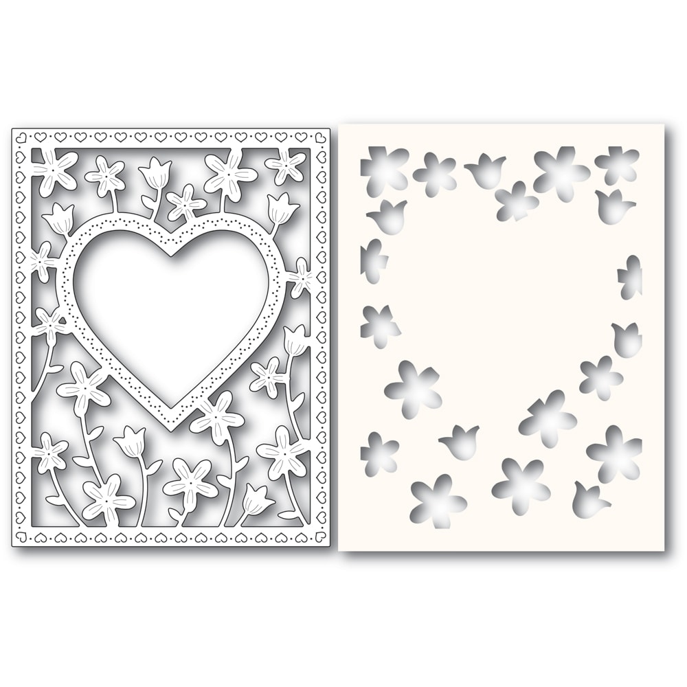 Meadowblossom Frame - Valentine's Craft Die and Stencil