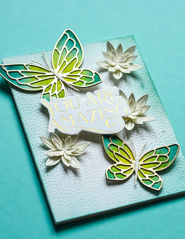 Large Stained Glass Butterfly Background - Craft Die