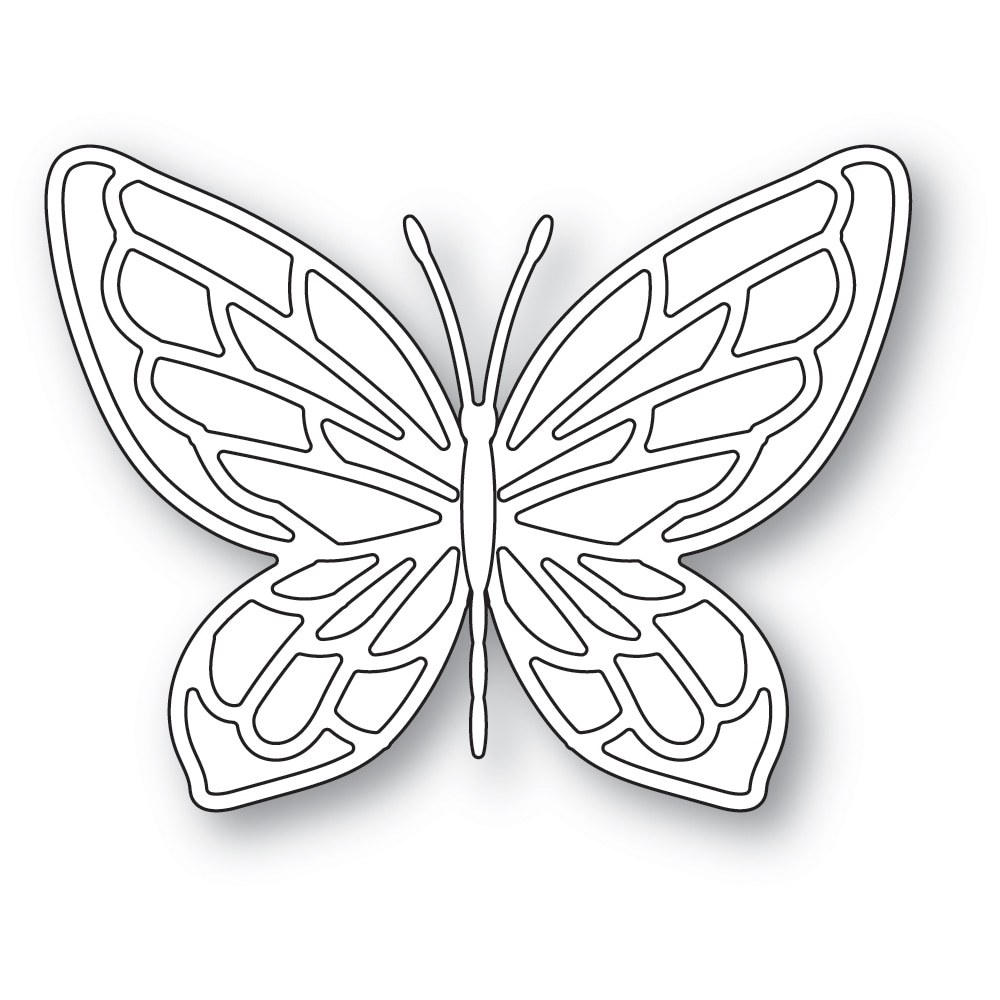 Large Stained Glass Butterfly Background - Craft Die