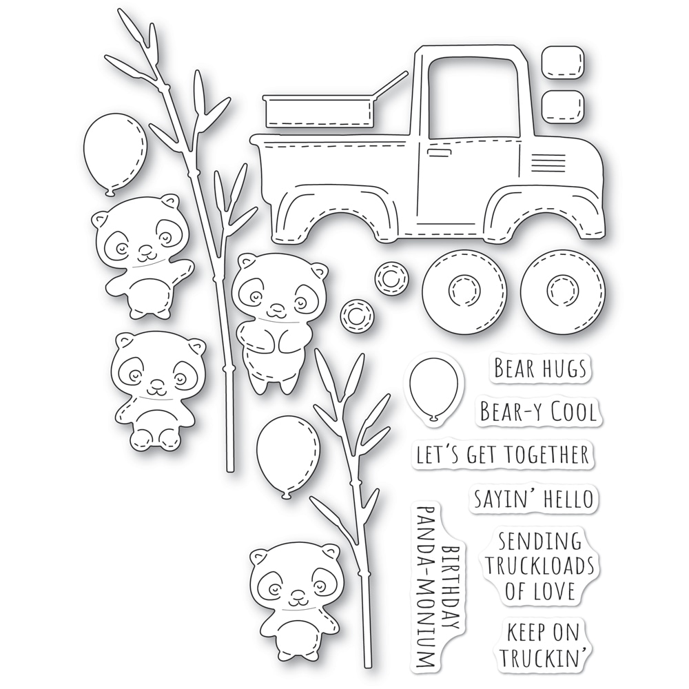 Whittle Panda Pickup - Stamp and Die Set