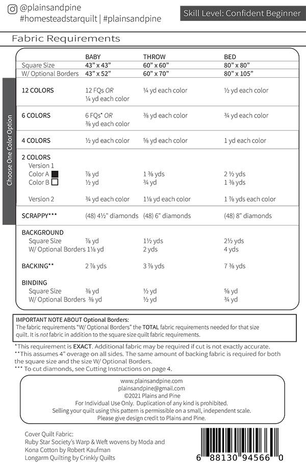 Homestead Star - Quilt Pattern