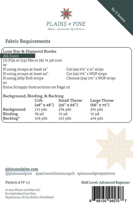 Patchwork Lone Star - Quilt Pattern