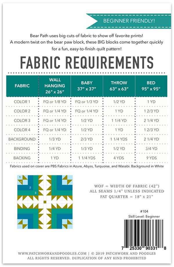 Bear Path - Quilt Pattern