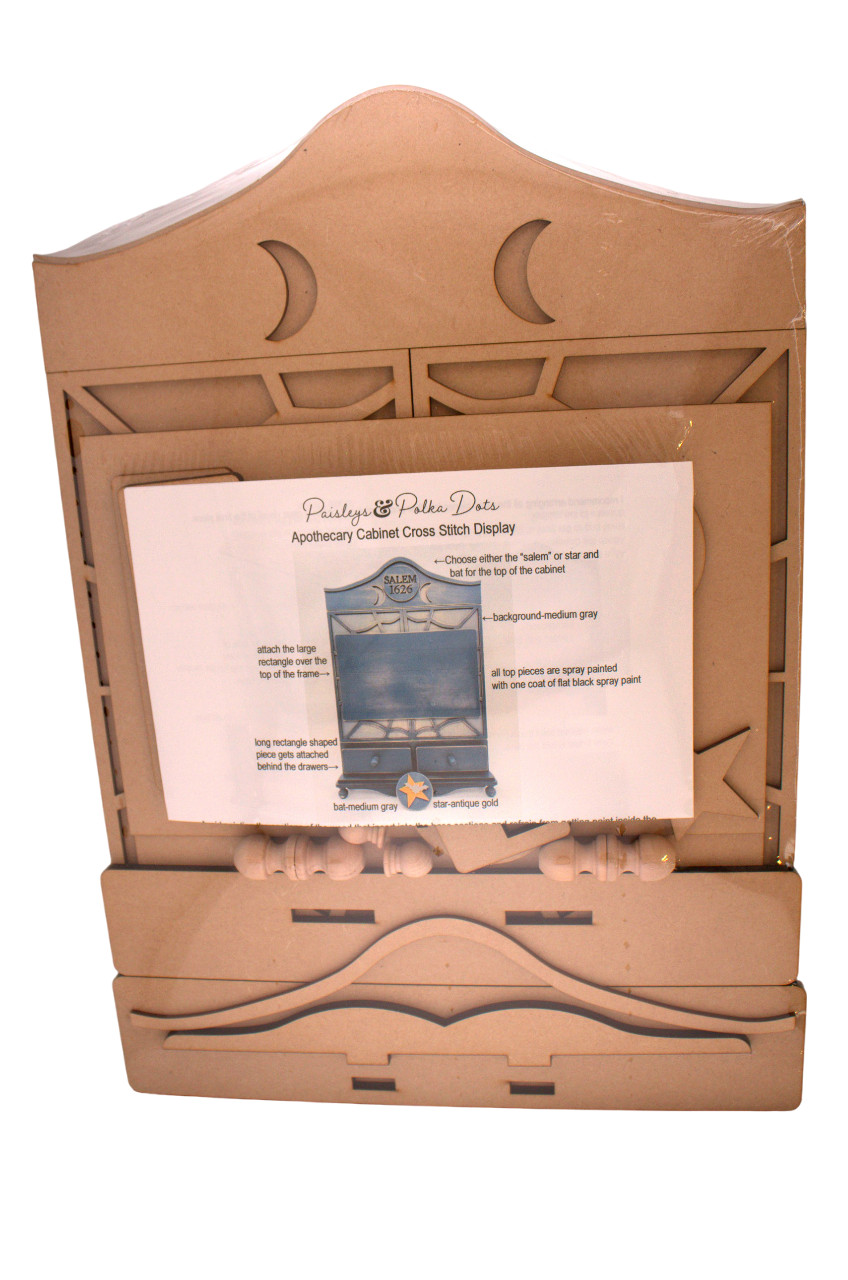 Apothecary Cabinet - Halloween Unfinished Wood Display Frame