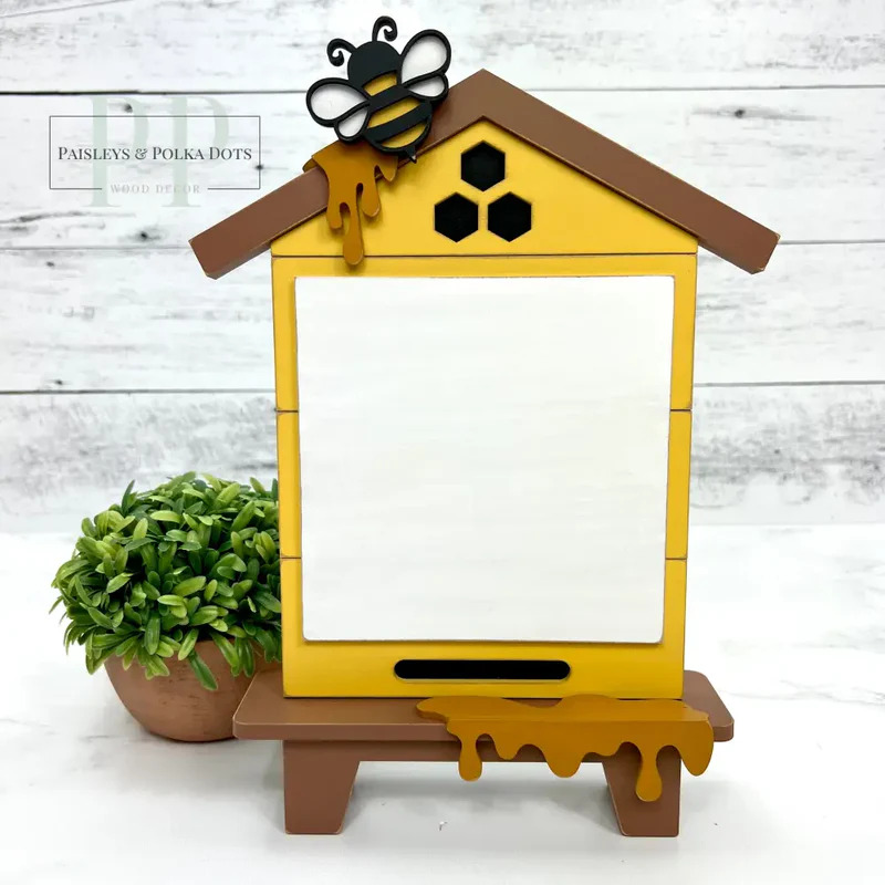 Bee Hive Hut - Unfinished Wood Display Frame