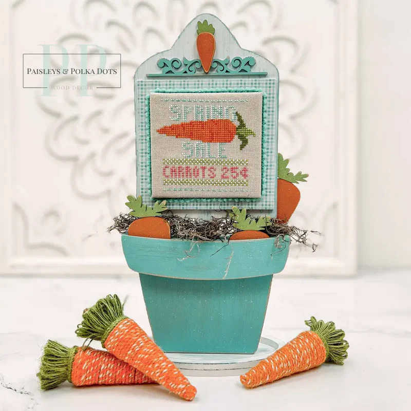 Carrots For Sale - Unfinished Wood Display Frame