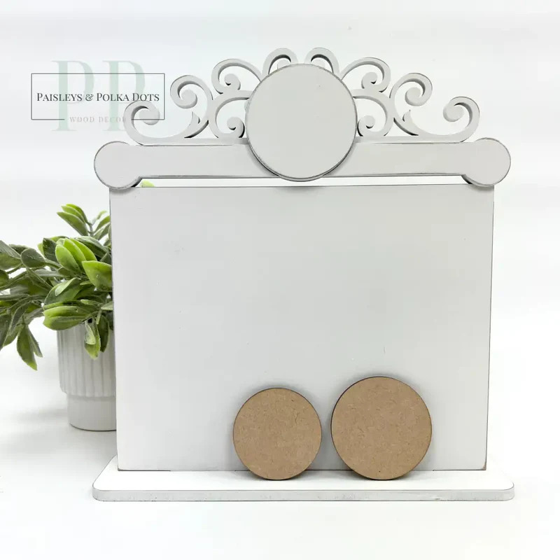 Curly Frame - Unfinished Wood Display 