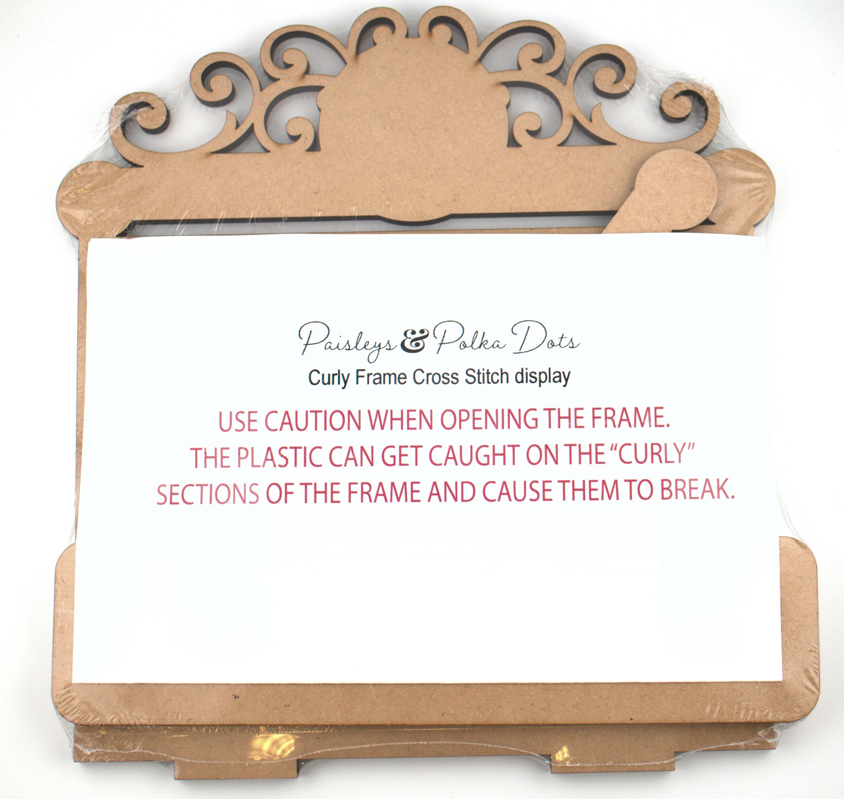 Curly Frame - Unfinished Wood Display 