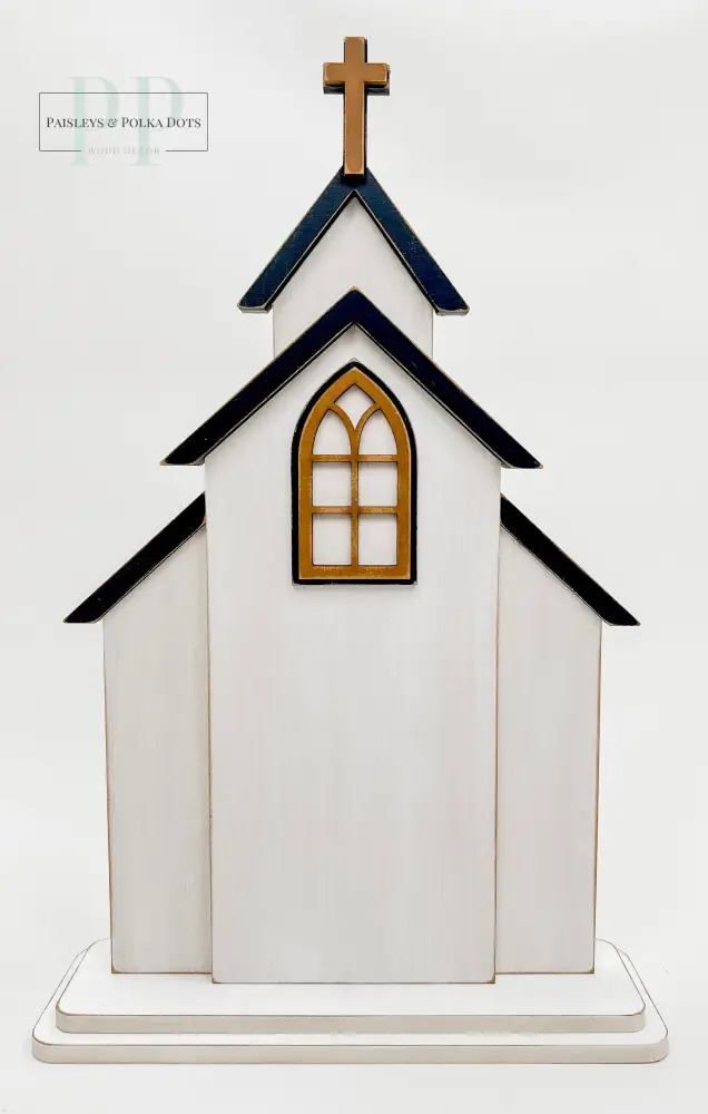 City Chapel - Christian Unfinished Wood Display Frame
