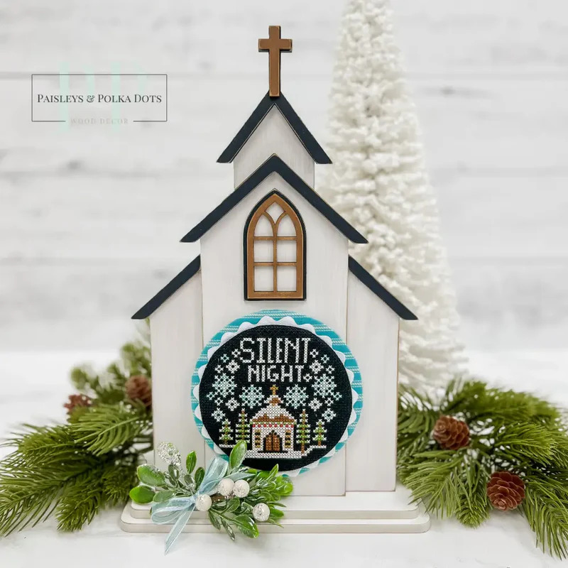 City Chapel - Christian Unfinished Wood Display Frame