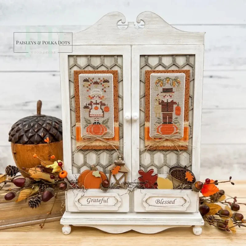 Country Cabinet - Unfinished Wood Display Frame