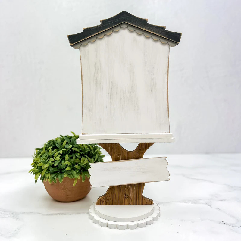 Feathered Friends Birdhouse - Unfinished Wood Display Frame
