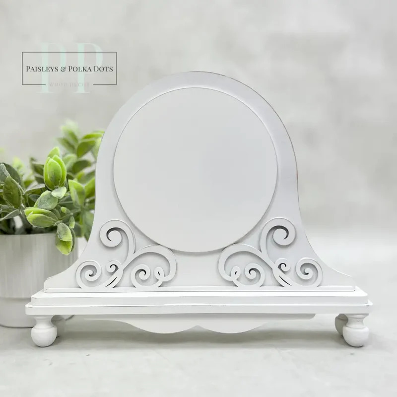 Fleur Round Frame - Unfinished Wood Display