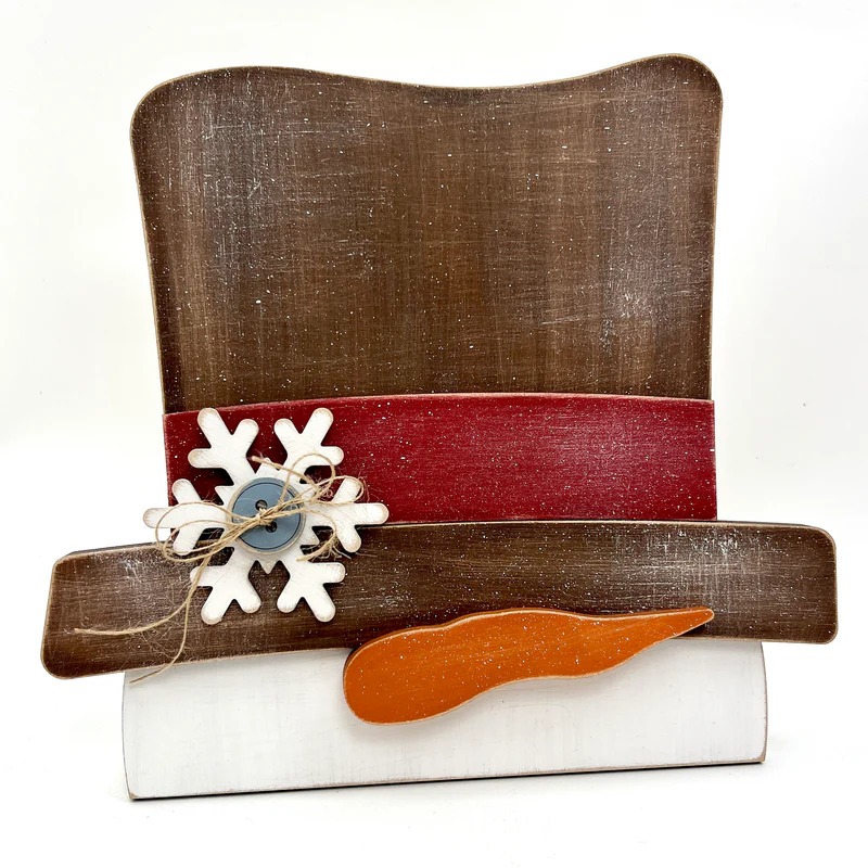 Frosty's Top Hat - Christmas Embroidery Wood Display
