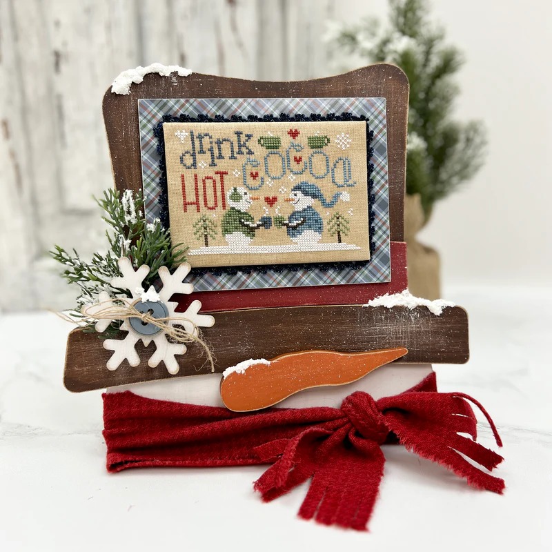 Frosty's Top Hat - Christmas Embroidery Wood Display