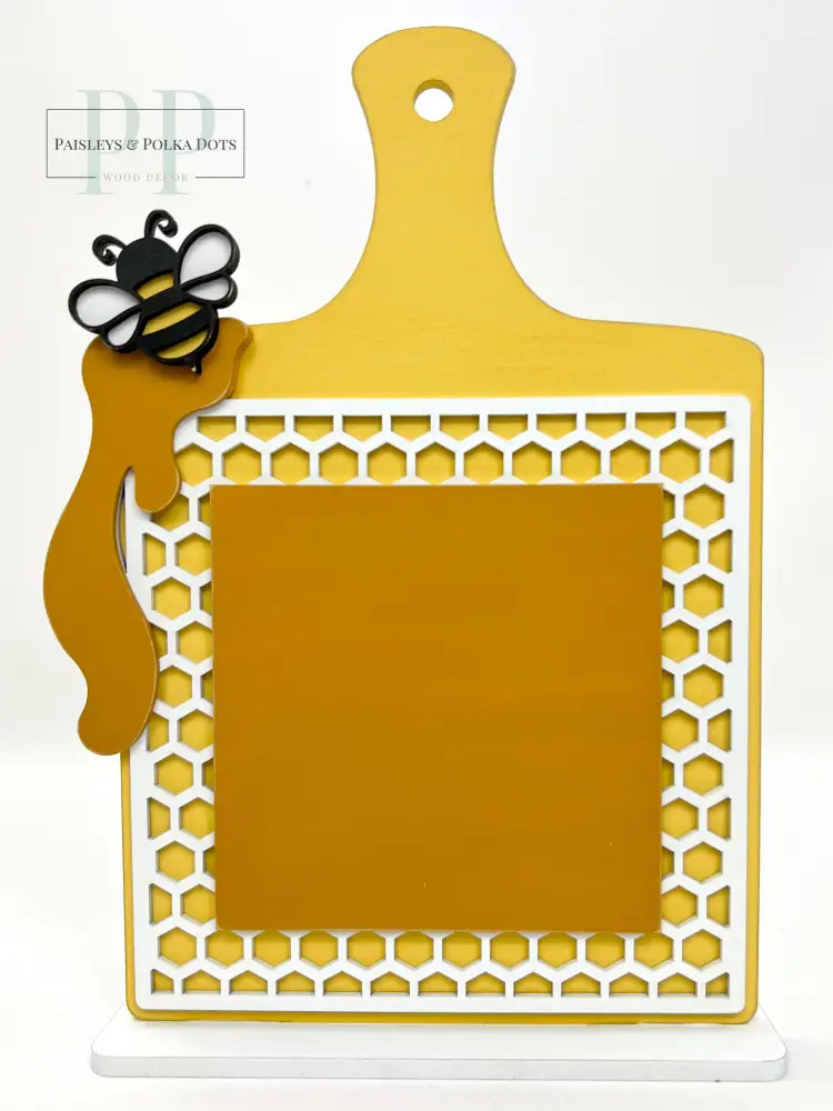 Honeycomb Recipe Board - Unfinished Wood Display Frame