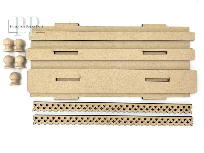 Long Decorative Frame - Unfinished Wood Display