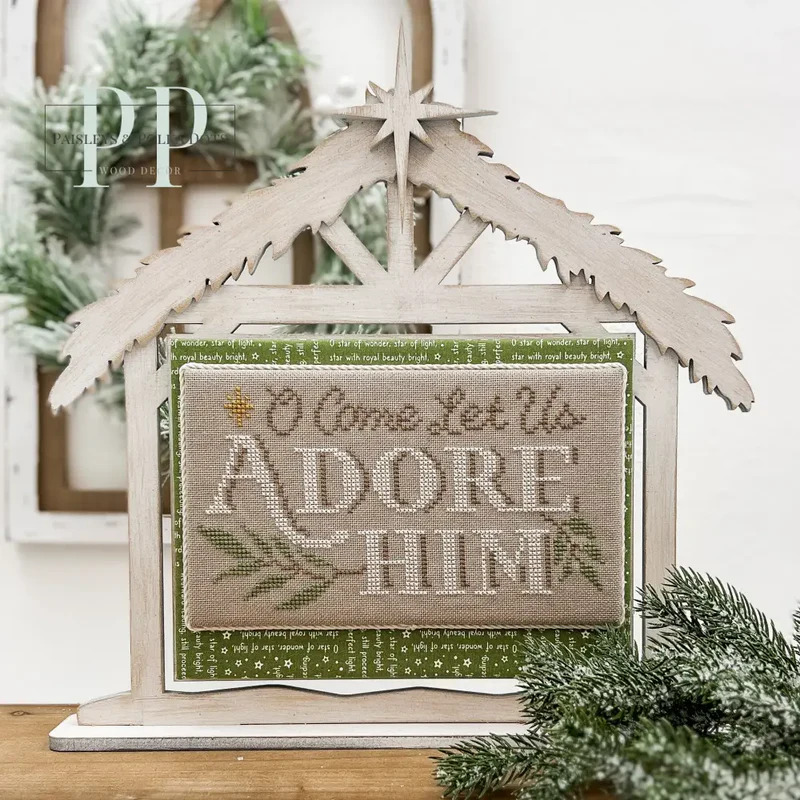 Manger - Christian Unfinished Wood Display Frame