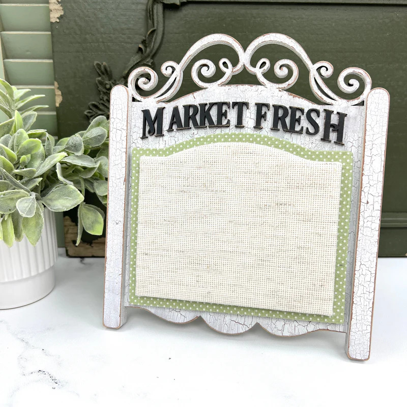 Market Sign - Unfinished Wood Display Frame
