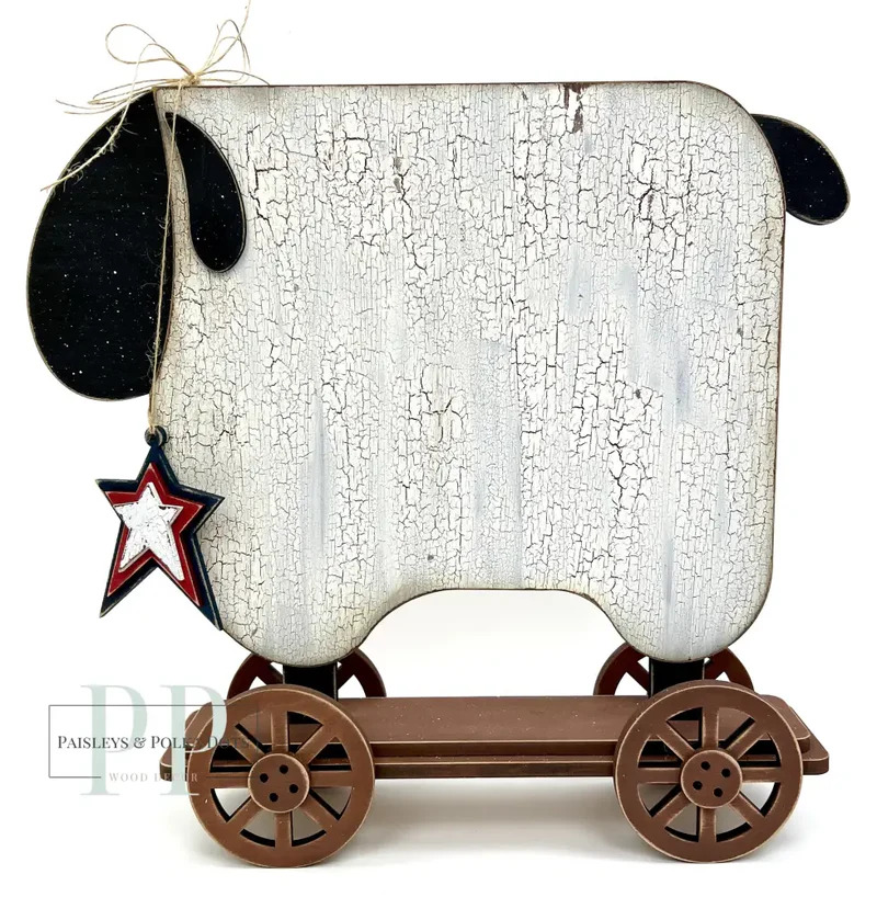 Primitive Sheep - Unfinished Wood Display Frame