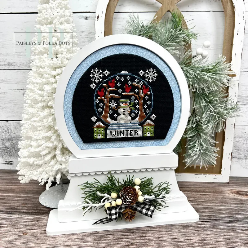 Snow Globe - Unfinished Wood Display Frame 