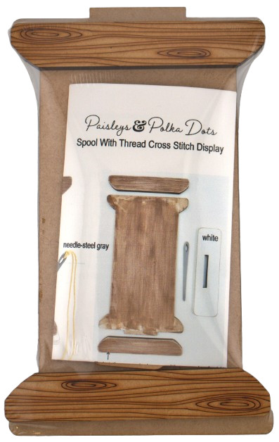Spool with Thread - Unfinished Wood Display Frame