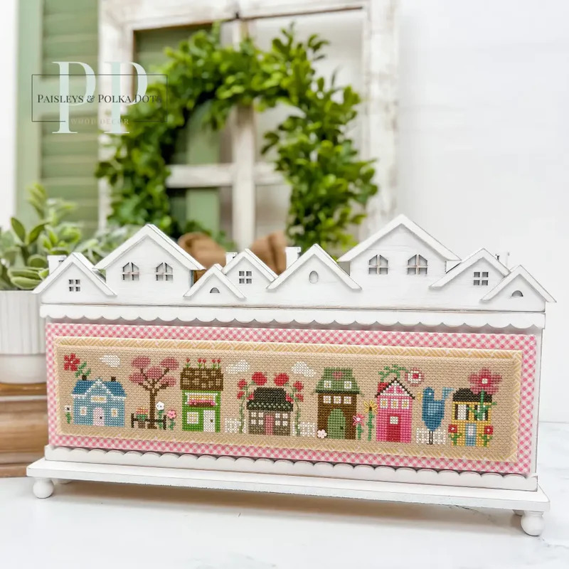 Tiny Town Rooftops Row - Unfinished Wood Display Frame
