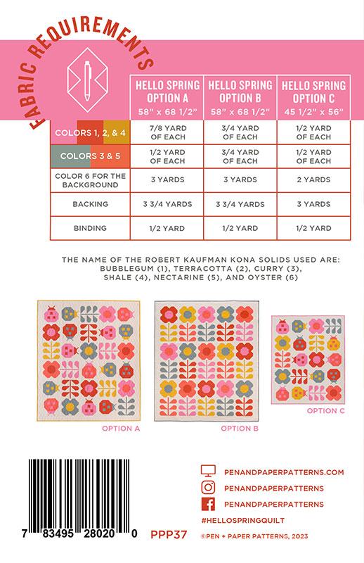 Hello Spring G - Quilt Pattern