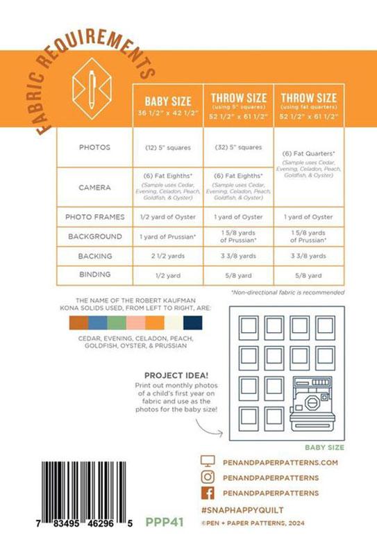 Snap Happy Quilt - Quilt Pattern