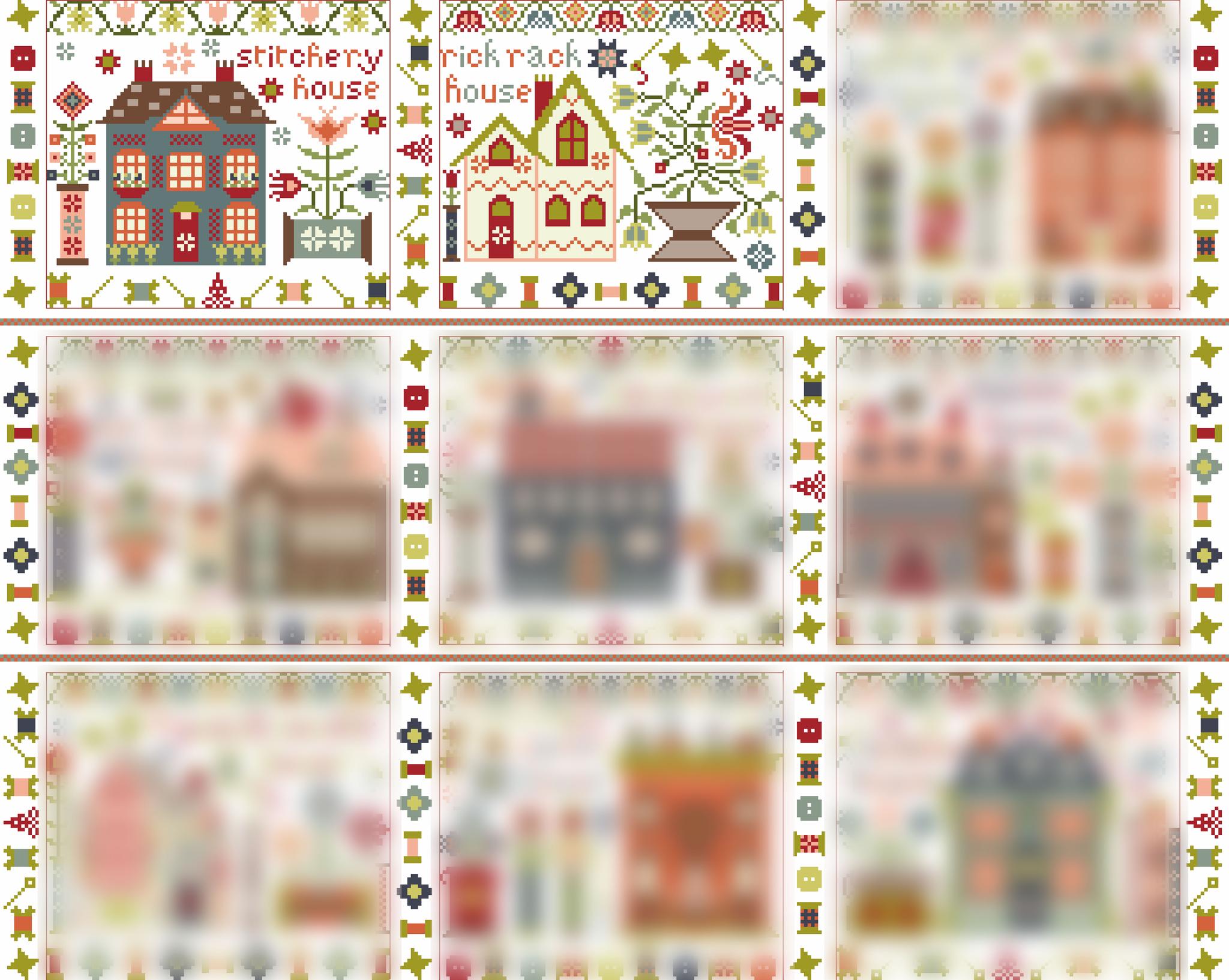 Rick Rack House - Cross Stitch Pattern
