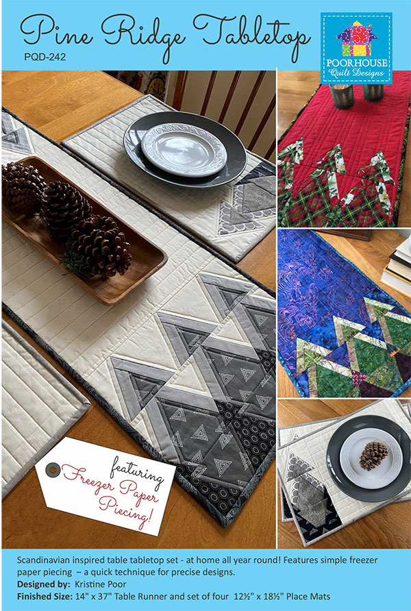 Pine Ridge Tabletop - Quilt Pattern, zoomed in. Select this picture to zoom back out.