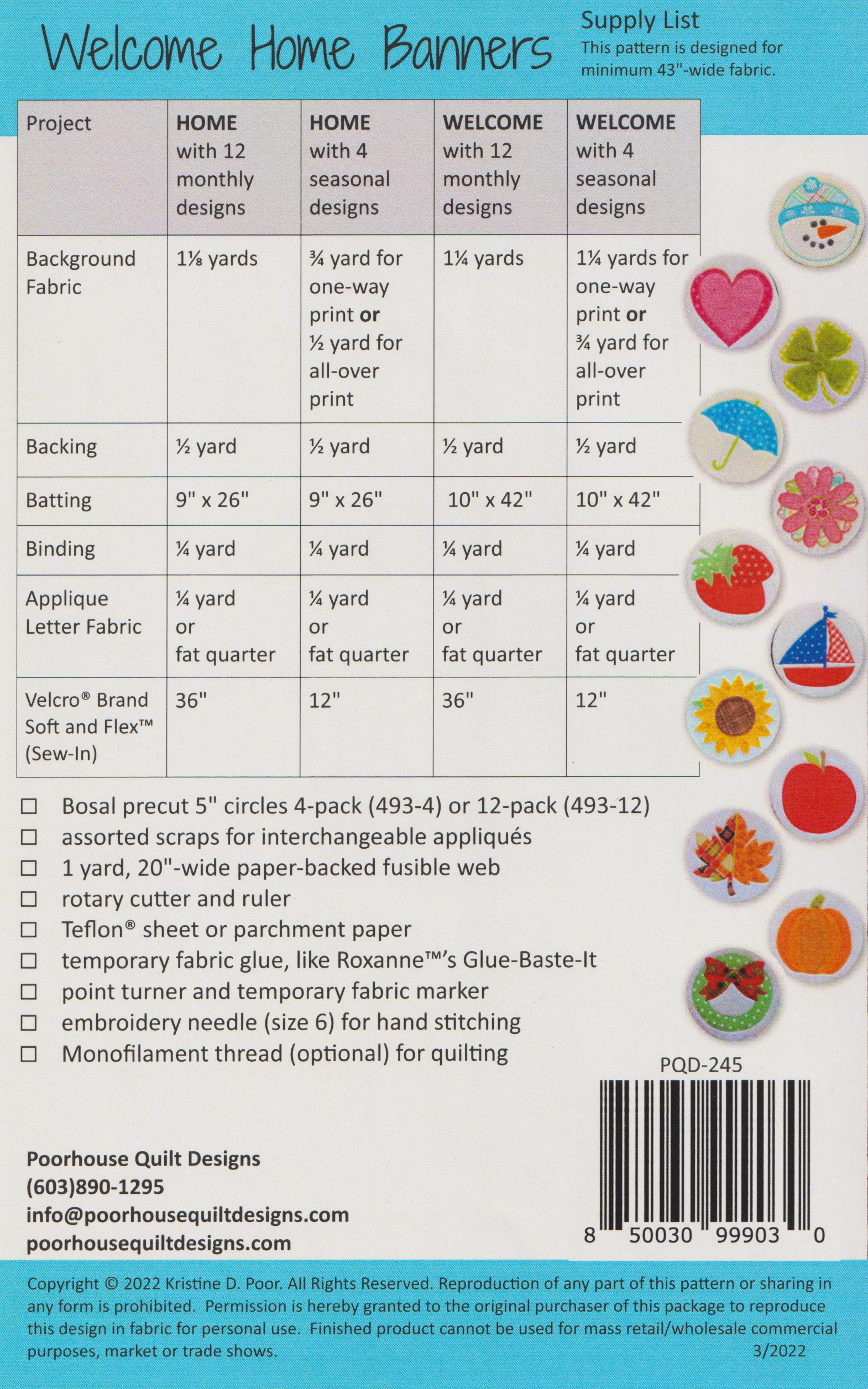 Welcome Home Banners - Sewing Pattern