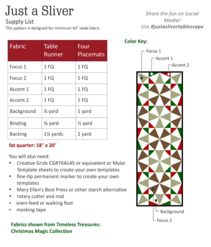 Just a Sliver - Quilt Pattern