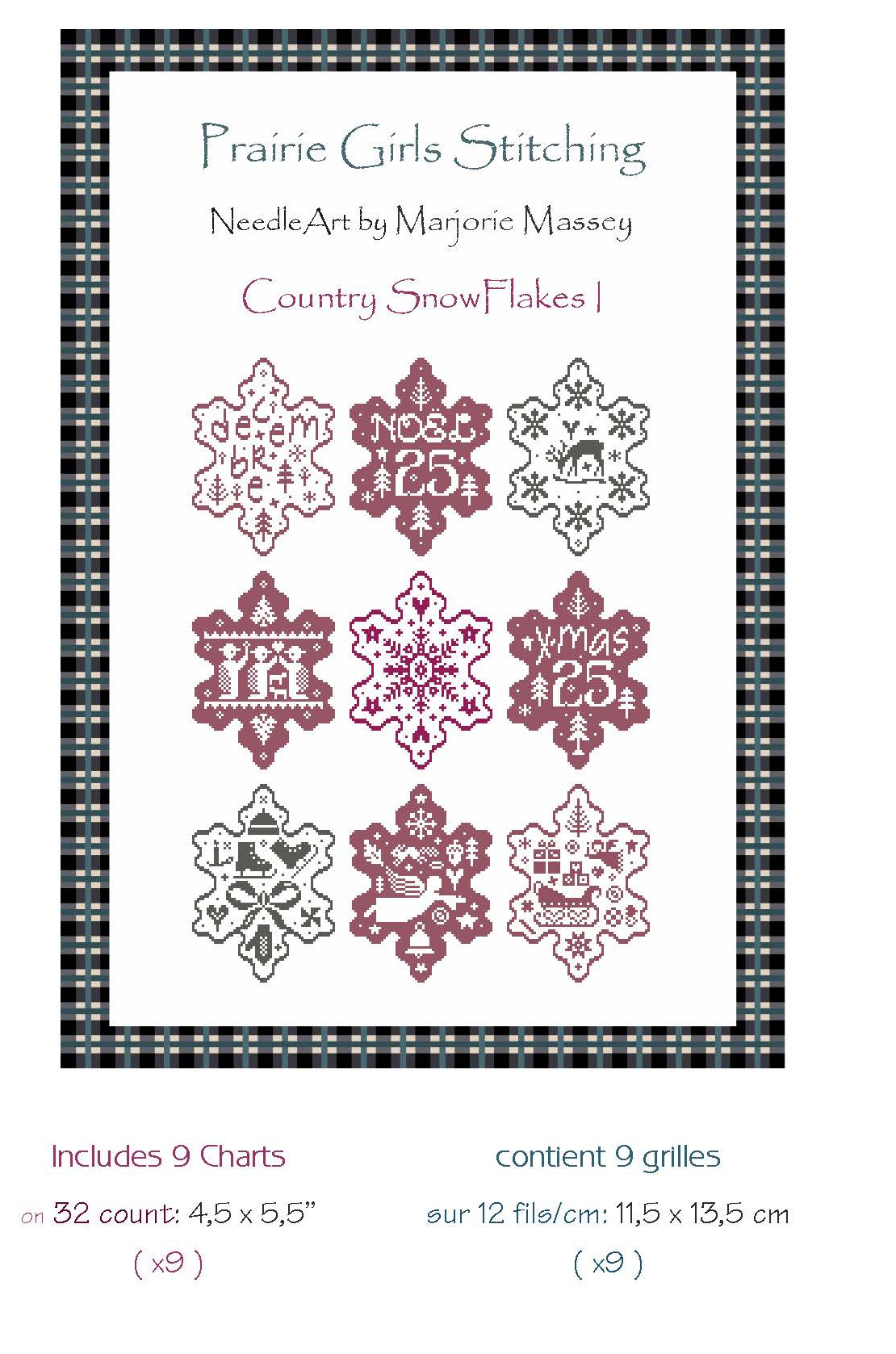 Country Snow Flakes I - Cross Stitch Pattern