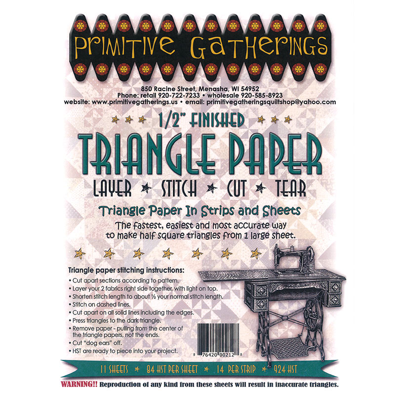 Triangle Paper 1/2"