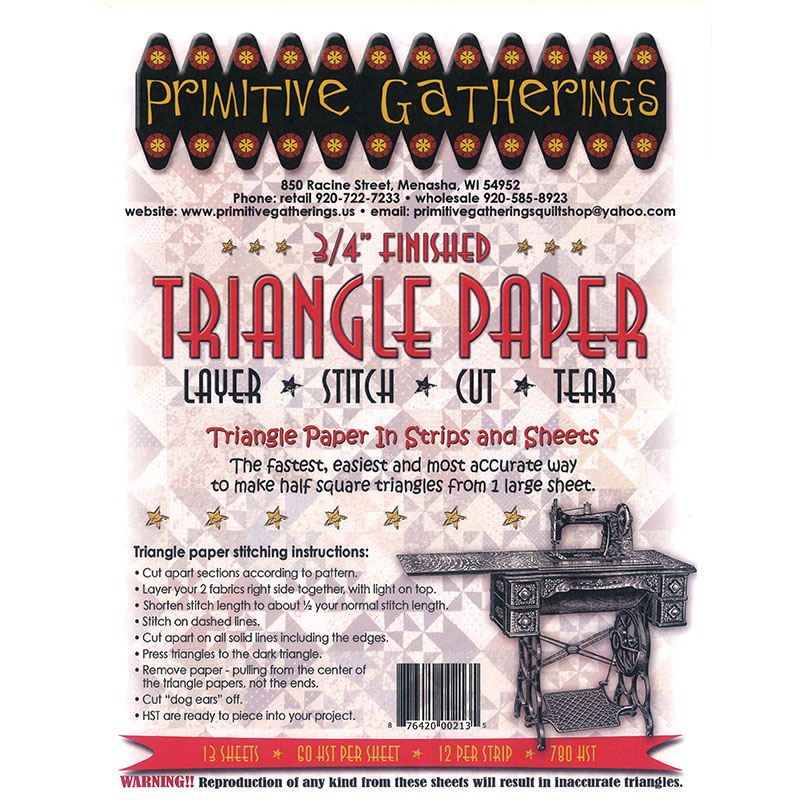 Triangle Paper 3/4"