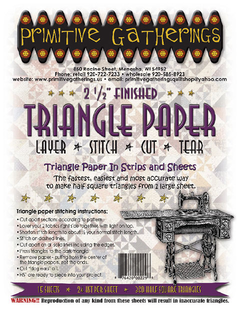 Triangle Paper 2 1/2"