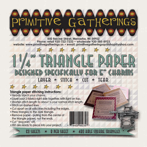 1 1/4" Triangle Charm Paper